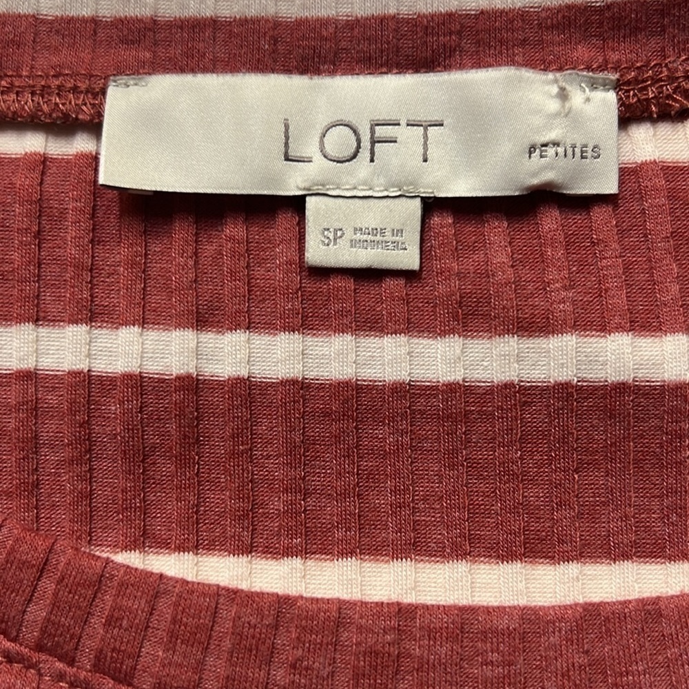 Loft Ribbed Striped Knit Dress - Picture 6 of 7